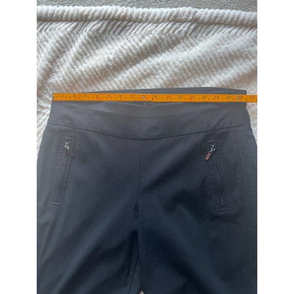 INC International Concepts Black Flare Pants Size 14 Stretch Mid Rise Faux Pocke - Picture 10 of 15